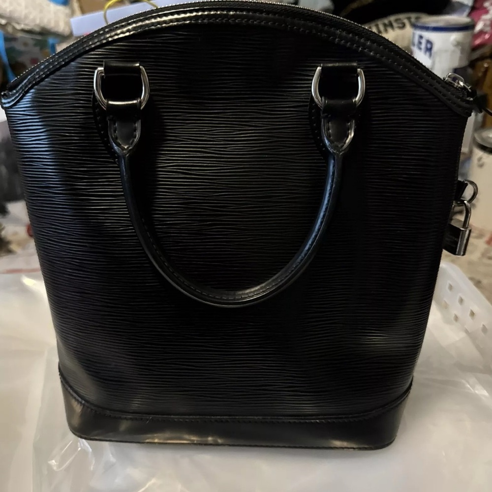 Louis Vuitton Epi Lock It PM Black Textured Bag with Silver Hardware